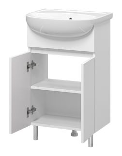 Напольная тумба под раковину Misty Элегия 50см белый